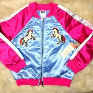 365 Kids unicorn bomber jacket girls size 7